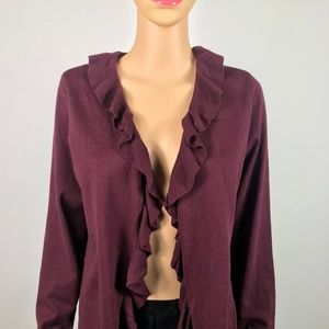 INC Concepts Ruffle-Front Cardigan K#13